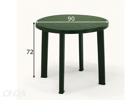 Садовый стол Tondo Ø 90 см размеры