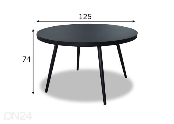 Садовый стол Vipex Home Ø 125 см размеры