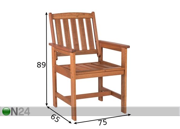 Садовый стул Woody размеры