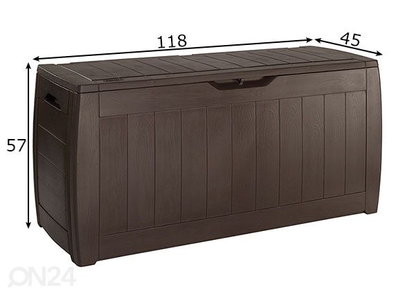 Садовый ящик для хранения Keter Hollywood, коричневый размеры