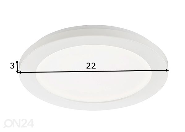 Светильник для ванной Gotland Ø22 см, белый размеры