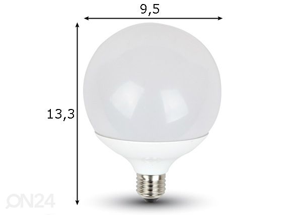 Светодиодная лампа E27 10W 2 шт. размеры