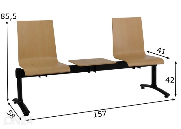 Скамья для конференций Benches Elsi размеры