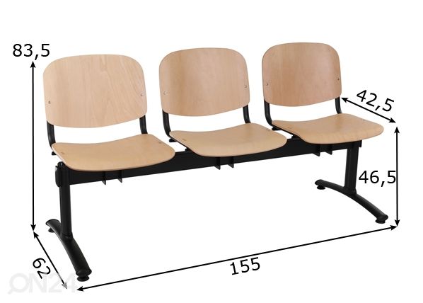 Скамья для конференций Benches Taurus размеры
