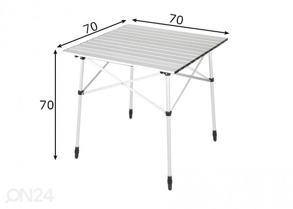 Складной и легкий столик для похода High Peak Sevilla 70x70 см размеры