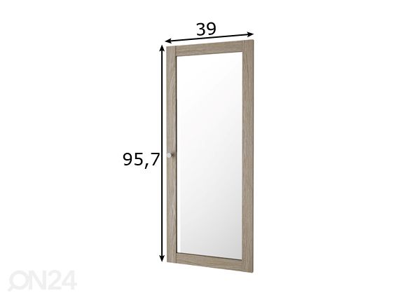 Стеклянная дверь для полки Basic размеры