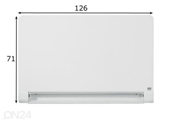 Стеклянная магнитная доска Nobo diamond 57" (широкий экран, белый) 126x71 cm размеры