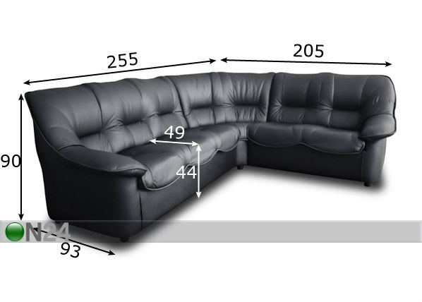 Угловой диван Boston 3N2 размеры