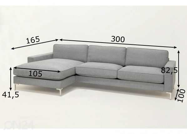 Угловой диван Theo Soft с перьевыми подушками размеры