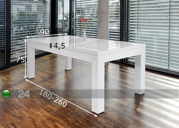 Удлиняющийся обеденный стол 180-260x90 cm размеры