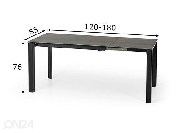 Удлиняющийся обеденный стол 85x120-180 cm размеры