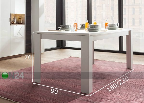 Удлиняющийся обеденный стол My Ell 90x180/230 cm размеры