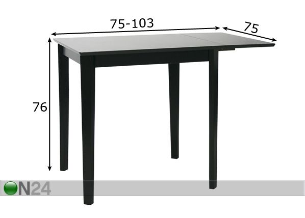 Удлиняющийся стол Take Away 75x75-103 cm размеры