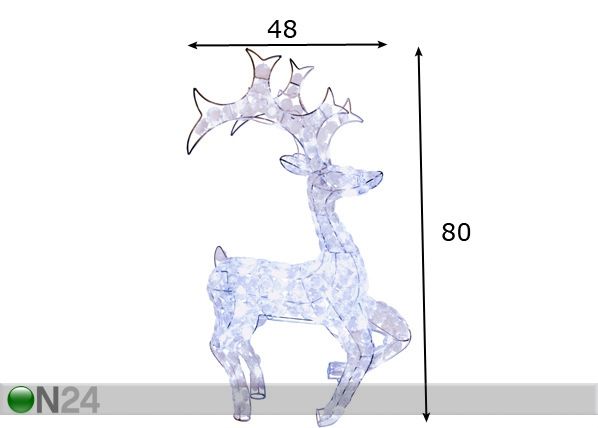 Уличная рождественская декорация Reindeer 80 cm размеры