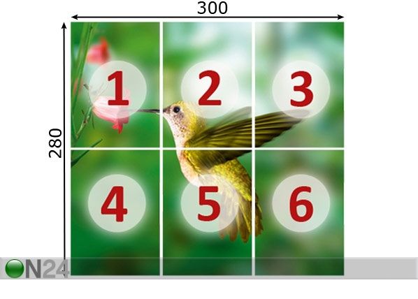 Фотообои Yellow hummingbird 300x280 cm размеры