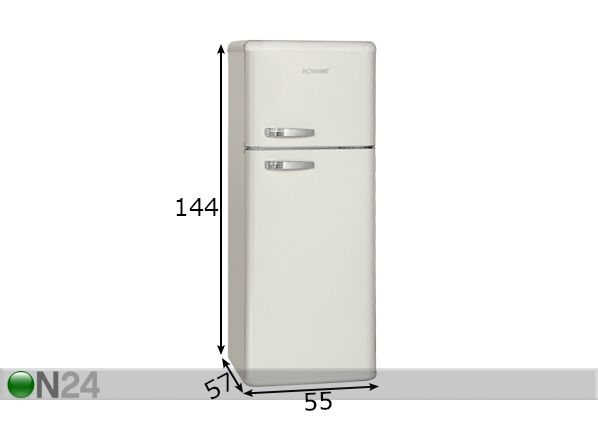 Холодильник в ретро-стиле Bomann размеры