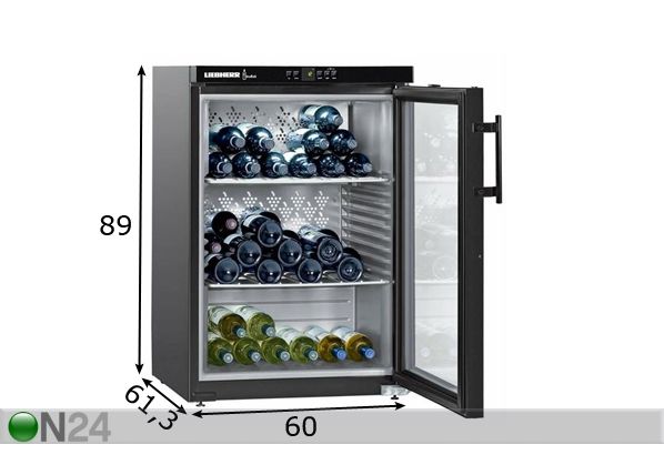 Холодильник для вина Liebherr WKB1812-20 размеры