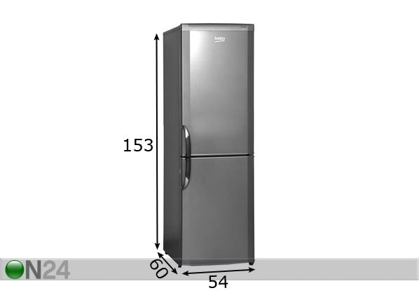 Холодильник Beko CSA24022X размеры