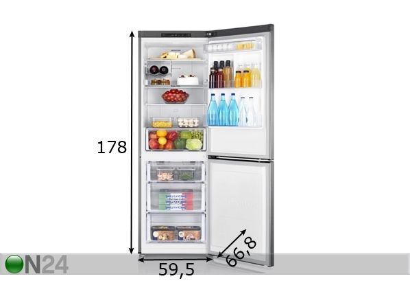 Холодильник Samsung RB29HSR2DSA размеры