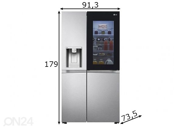 Холодильник Side-by-Side LG размеры