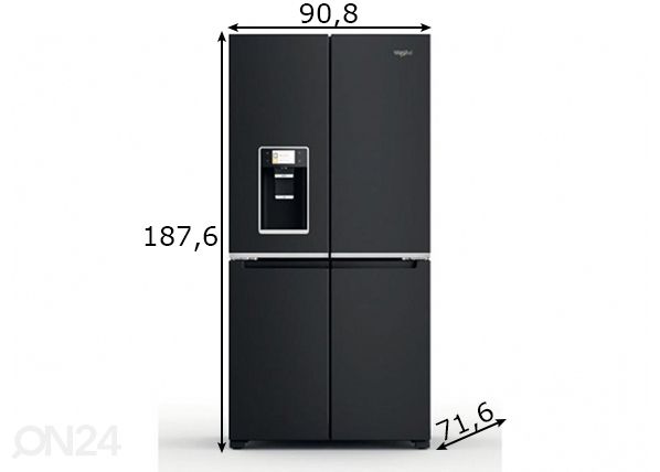 Холодильник Side-by-side Whirlpool размеры