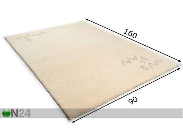 Шерстяной ковер Tanger 90x160 см размеры