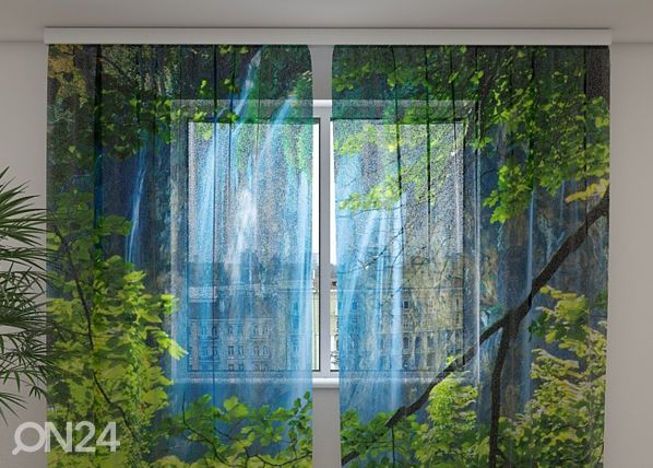 Шифоновая фотоштора Waterfall behind the window 240x220 см