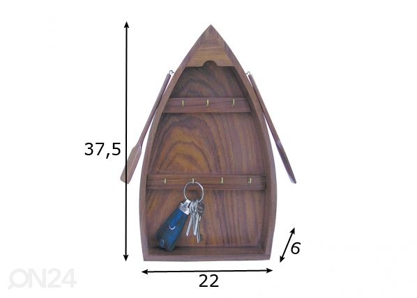 Шкафчик для ключей Лодка размеры