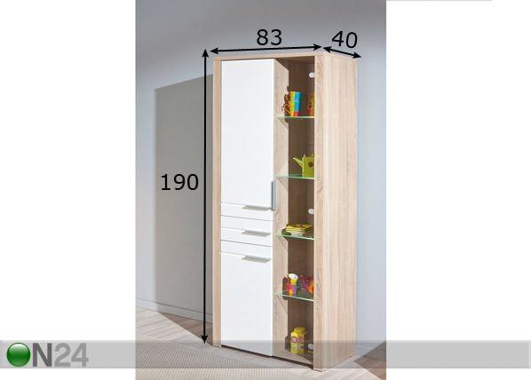 Шкаф-витрина Absoluto 17 размеры