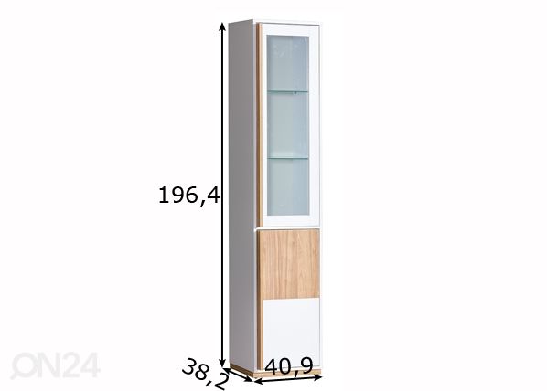 Шкаф-витрина E3 размеры