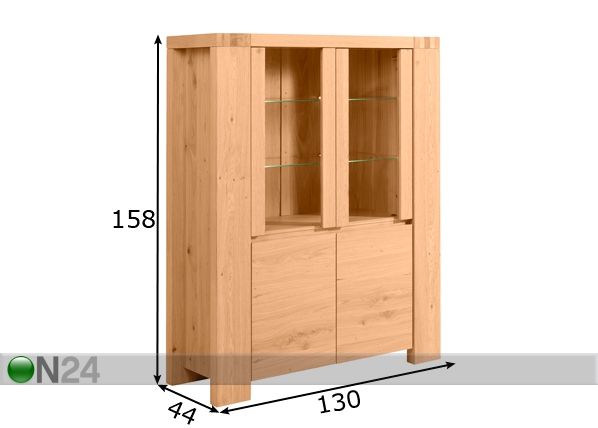 Шкаф-витрина Elina размеры