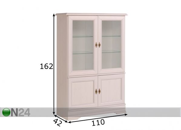 Шкаф-витрина Elise размеры