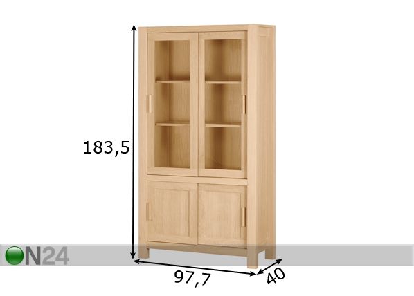 Шкаф-витрина Harper размеры