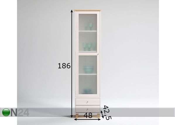 Шкаф-витрина Scala размеры