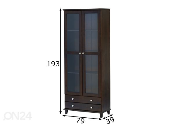 Шкаф-витрина Senni размеры