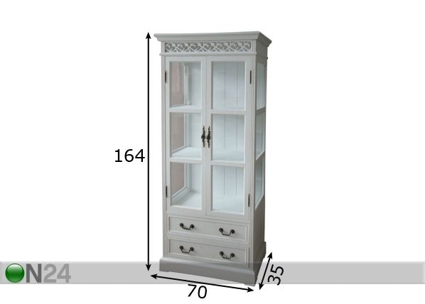 Шкаф-витрина Snow-68 размеры
