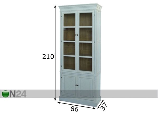 Шкаф-витрина Strandbo размеры