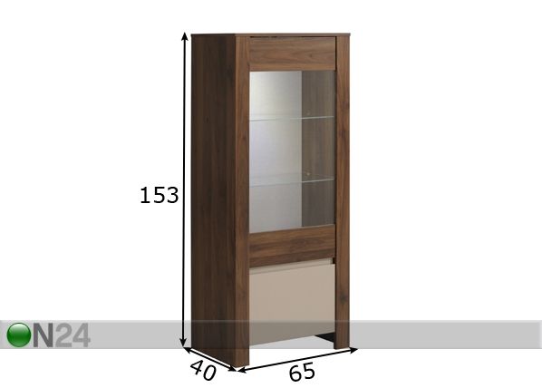 Шкаф-витрина Tiago размеры