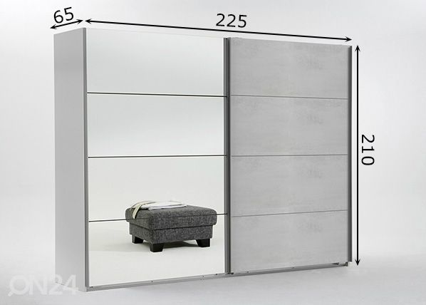 Шкаф-купе Ernie 225 cm размеры