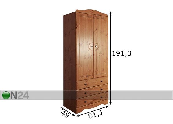 Шкаф платяной Pembroke 111 размеры