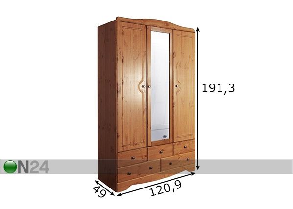 Шкаф платяной Pembroke 112 размеры