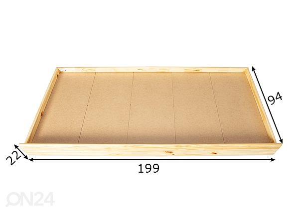 Ящик кроватный Lati 200 cm размеры
