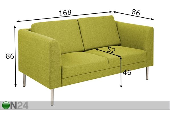 2-местный диван Copenhagen размеры
