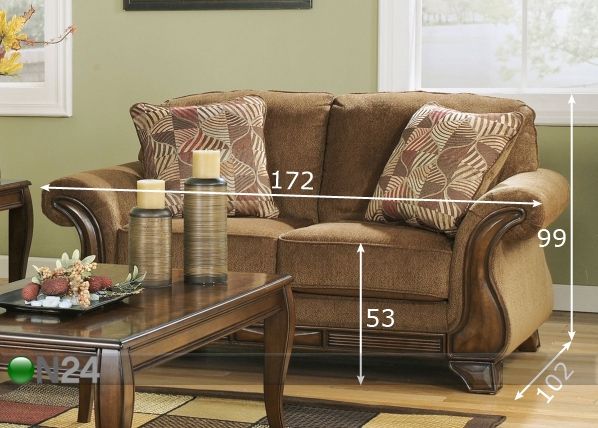 2-местный диван Montgomery размеры