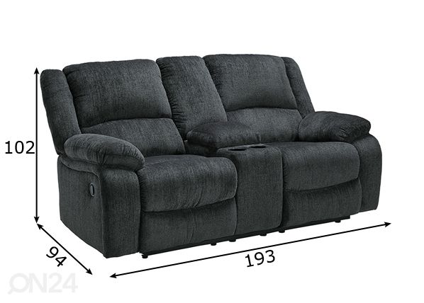 2-местный диван recliner размеры