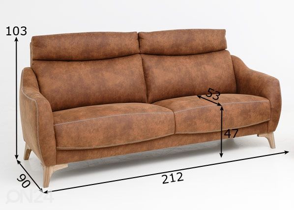2,5-местный диван Venice размеры