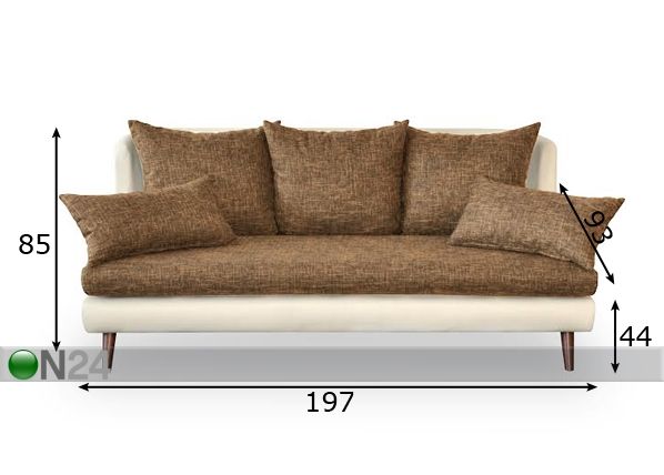 3-местный диван Eve размеры