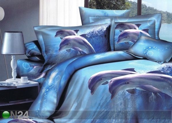 3D постельное белье "Дельфины"