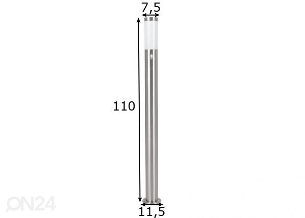 Eglo садовый светильник с датчиком движения Helsinki размеры