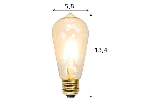 LED лампа с регулируемой яркостью E27 1,5 W размеры